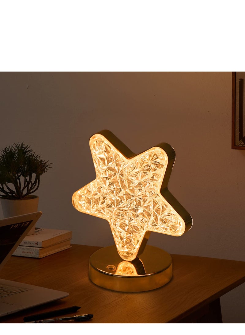 Excefore Star Lamp, Cute Night Light for Kids, Acrylic Desktop Crystal Lamp, Cordless Rechargeable Stepless Dimmable Touch Lamp, with 3 Colors Modes, for Living Room, Bedroom, Home Decorations - Image 5