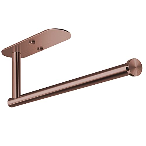VAEHOLD VAEHOLD Adhesive Paper Towel Holder Under Cabinet Wall Mount for Kitchen Paper Towel Black Paper Towel Roll Holder Stick to Wall SUS304 Stainless Steel Rose Gold 