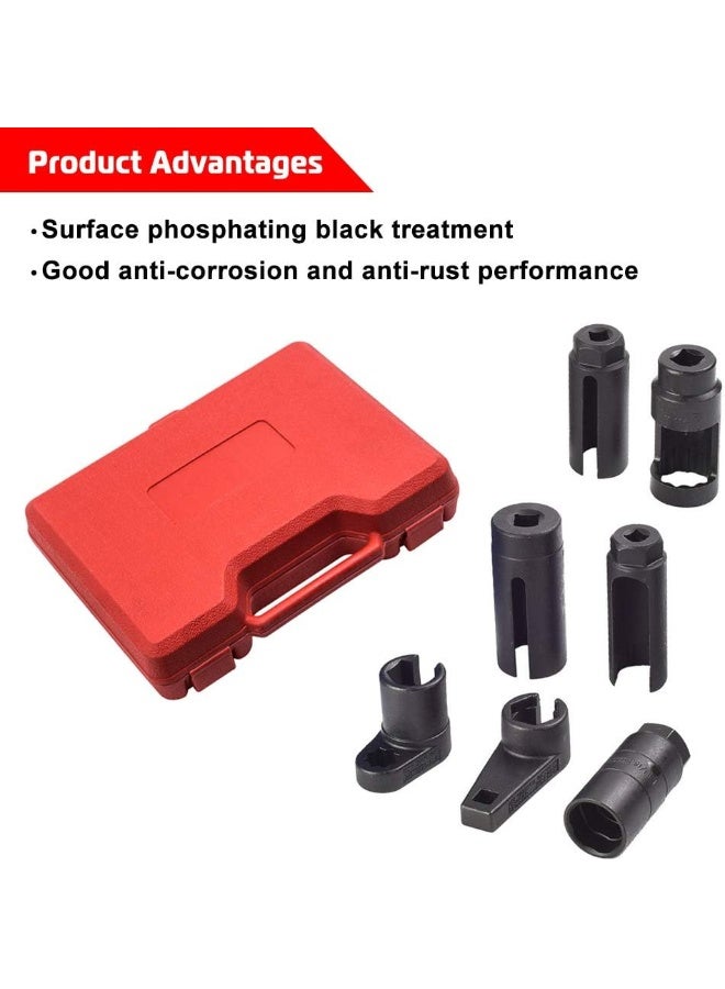 A ABIGAIL A ABIGAIL 7PCS Oxygen Sensor Socket 22mm (7/8 in), 27mm, 29mm fits All Vehicle O2 Removal and Installation Universal Puller and Removal Tool  - Image 4