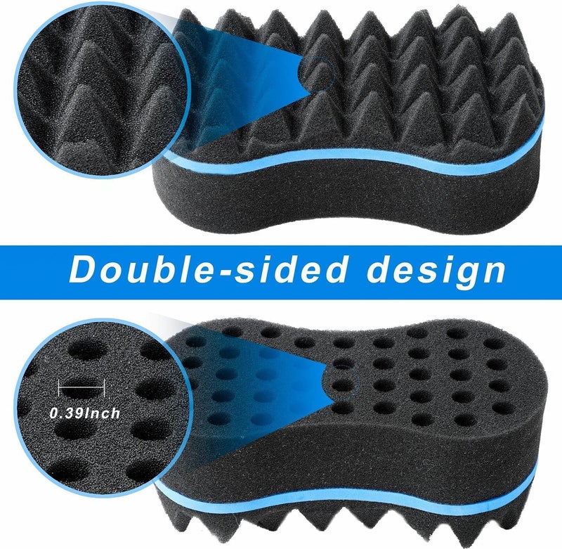 Supaze 3 Piece Hair Set for Everyone - Curl Brush - Rotating Sponge for Textured Hair with Metal Spikes - Image 3