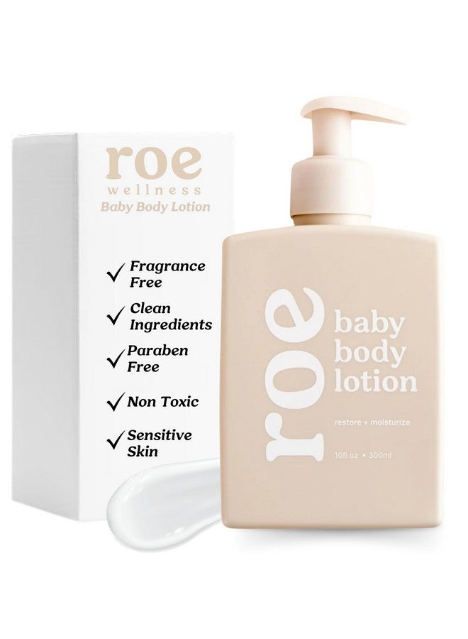 Roe Wellness- Baby Lotion Moisturizer Fragrance-Free | Great For Sensitive Skin Lightweight Moisturizing Lotion | For Babies, Infants, Kids and More - Image 1