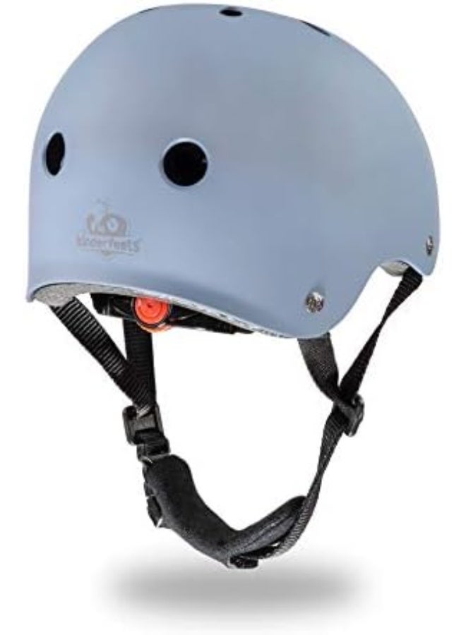 Kinderfeets Adjustable Toddler Helmet in Matte Slate Blue - Image 2