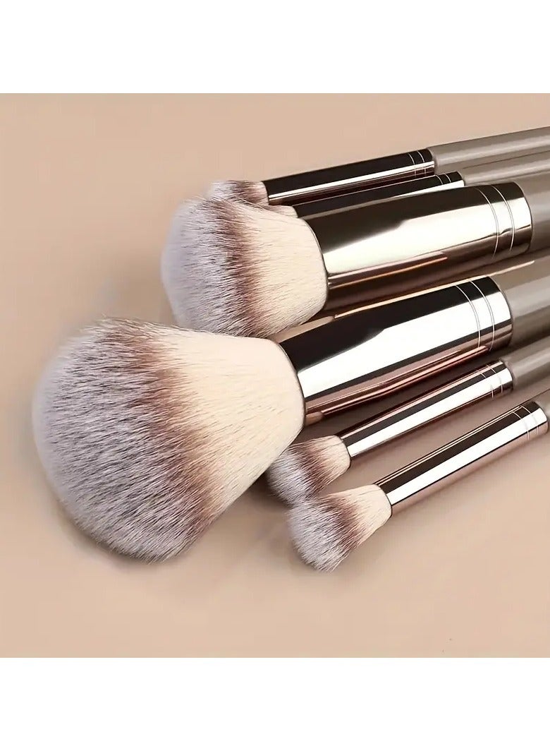 ORiTi 10 قطع من فرش المكياج الذهبية الشامبانيا الفاخرة - Image 5