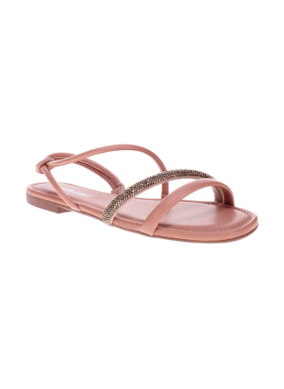 MOLECA Moleca Ladies Flat Sandals Nude | Made In Brazil