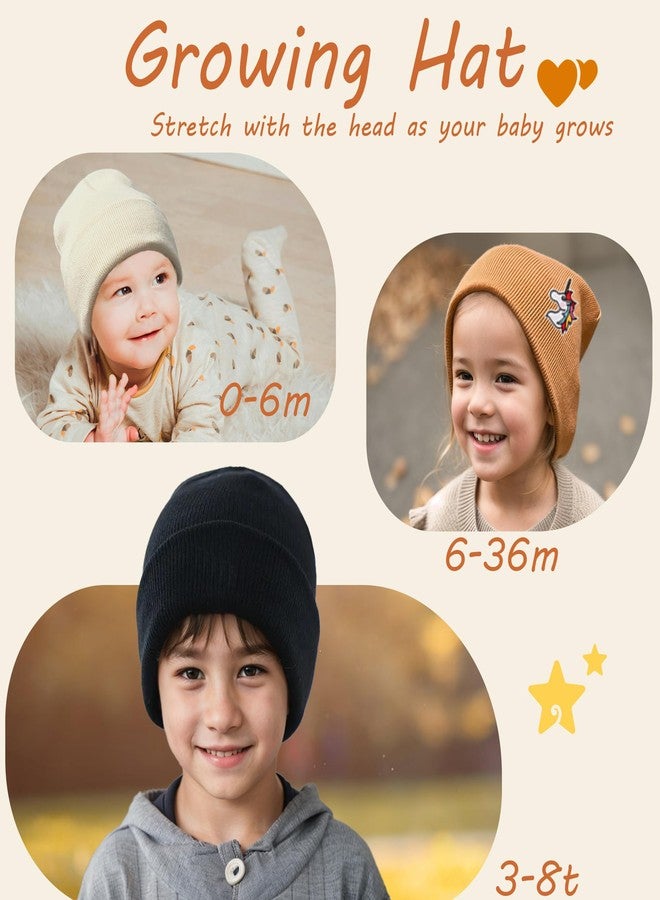 vidsel 100% Cotton Toddler Beanie Hats for Baby Boys Girls Kids Infant Winter Hat Soft Warm Knit Cuffed Caps - Image 2