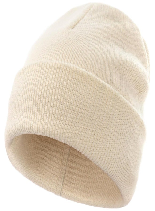 vidsel 100% Cotton Toddler Beanie Hats for Baby Boys Girls Kids Infant Winter Hat Soft Warm Knit Cuffed Caps - Image 1