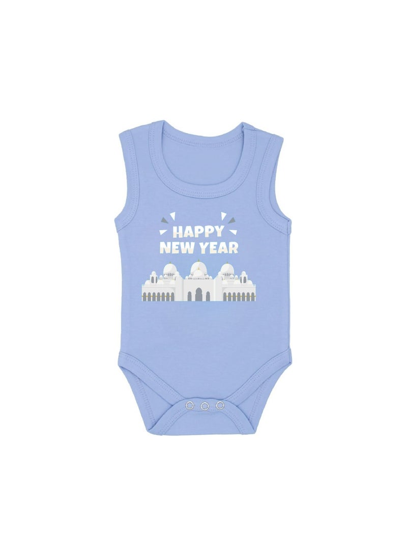 PRINTSHOP4ME Abu Dhabi New Year's Soft Cotton Baby Onesie Bodysuit Sleeve Less-Perfect Outfit Celebration For New Year-Gift for Baby Shower - Image 1
