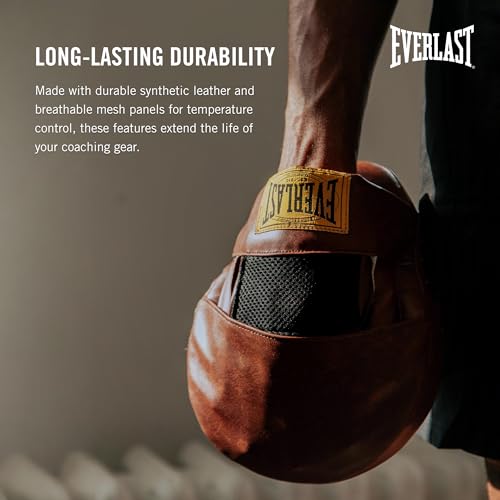 Everlast 1910 Leather Focus Mitts | Vintage Training Punching Mitts - Image 5