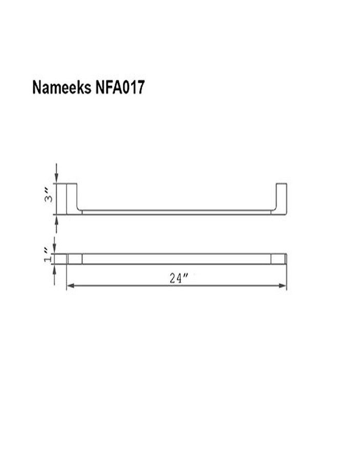 Nameeks NFA017 NFA Towel Bar, One Size, Chrome - Image 2