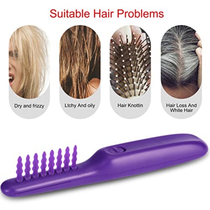 Electric Detangler, Electric Detangling Comb Wet Dry Dual Use Massage Comb Styling Tool - Image 2