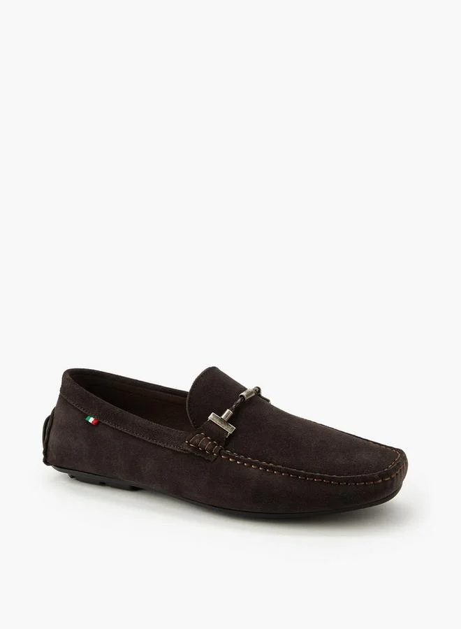 رينزو روجاني Men Slip-On Leather Loafers