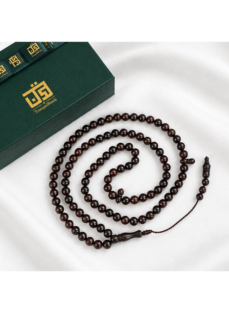 TranquilBeads 99 Beads Black Kuka Tasbih for Men, 8mm Islamic Misbaha Prayer Beads with Gift Box, Handmade Dhikr Beads for Ramadan Eid Hajj Umrah Gift - Image 4