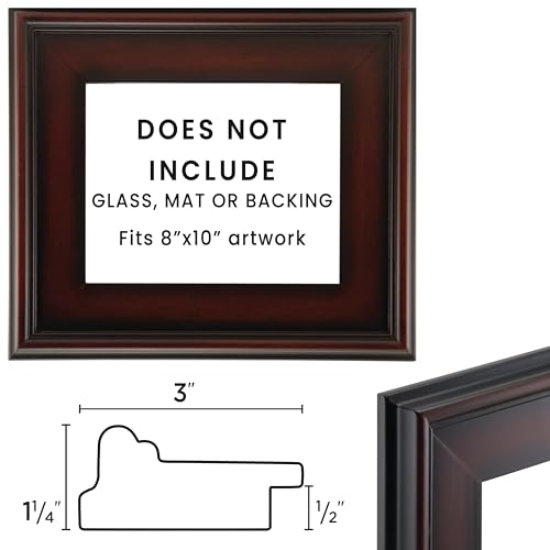 Creative Mark Plein Air Style Frame, Mahogany, 8x10-3" Wide Moulding with 1/2" Rabbet Depth, Open Back W/O Glazing, Museum Quality, For Art Panels, Stretched Canvas, Pictures and More - Image 3