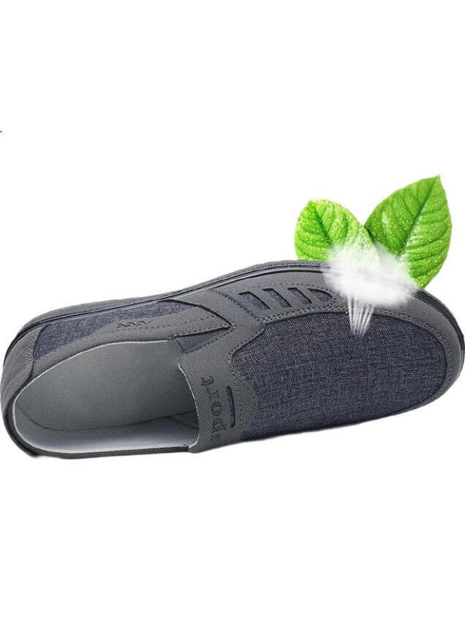 Anglerfish Old Beijing Cloth Shoes Men's Dad Shoes Soft Bottom Middle-aged And Elderly Large Size Spring And Autumn Breathable Shoes Ak33303 Gray 38 - Image 3