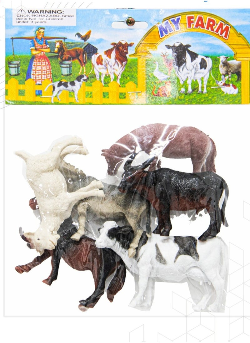 4KIDS Miniature Farm Animal Toy for Children 