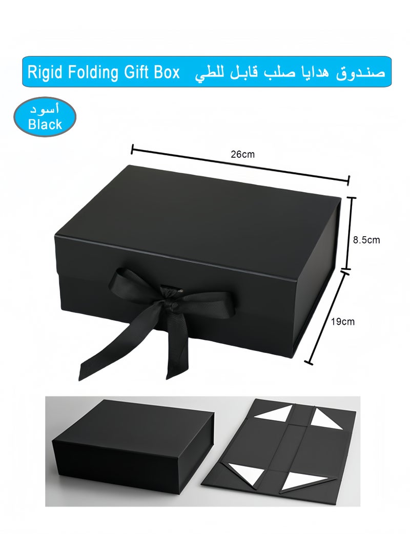 ZHONGLI New Black Premium Folding Gift Box - Multi-functional Portable Design, Easy Assembly, Ideal for Business & Holiday Gifting, Luxurious Texture - Image 1