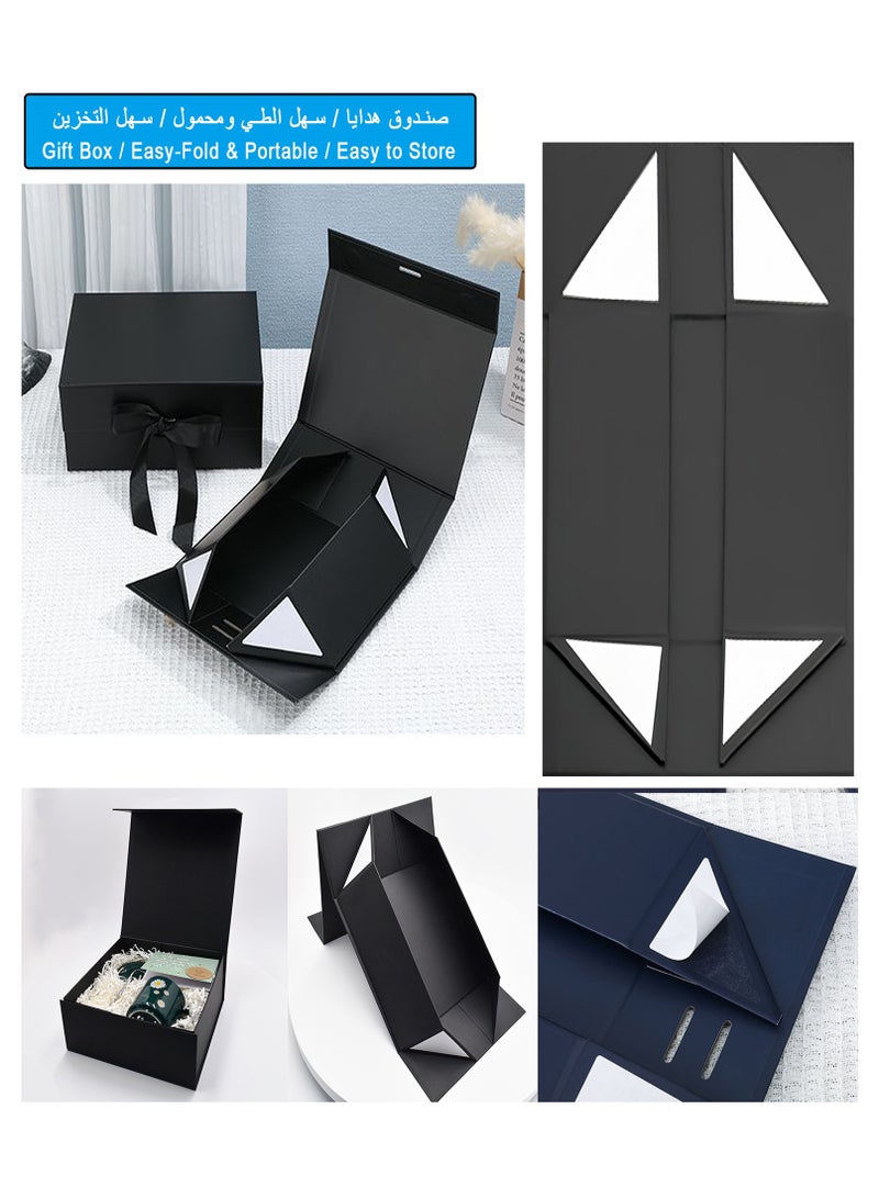 ZHONGLI New Black Premium Folding Gift Box - Multi-functional Portable Design, Easy Assembly, Ideal for Business & Holiday Gifting, Luxurious Texture - Image 2