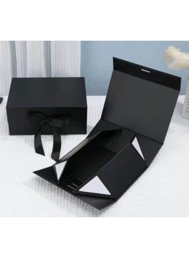 ZHONGLI New Black Premium Folding Gift Box - Multi-functional Portable Design, Easy Assembly, Ideal for Business & Holiday Gifting, Luxurious Texture - Image 3