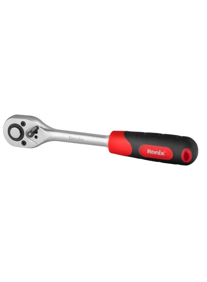 RONIX 1/2" Curved Ratchet Handle, 72-Tooth Quick Release Cr-V, German Engineering #Ronix RH-2634 - Image 2
