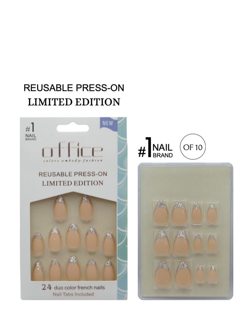 Office acrylic nails 24 nails number 10