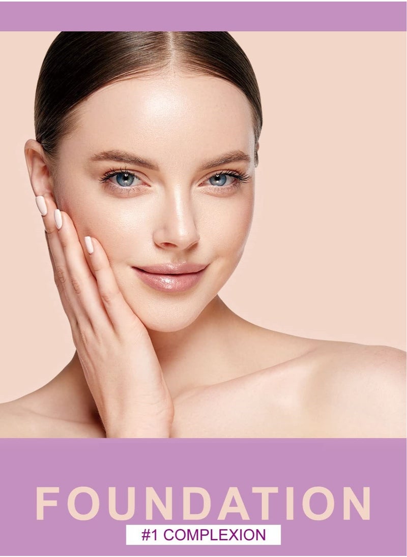 Liquid Foundation, Face Makeup for Skin Perfecting Comfort Matte Foundation Hypoallergenic Covers Blemishes & Under-Eye Circles