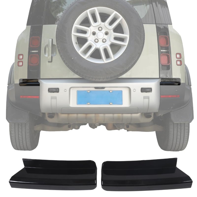 Car Taillight Bumper Both Sides Tail Lights The Underside Decorative Cover Compatible with Land Rover Defender 90 110 130 20202024 Rear Bumper Side Panel Trim Cover Gloss Black