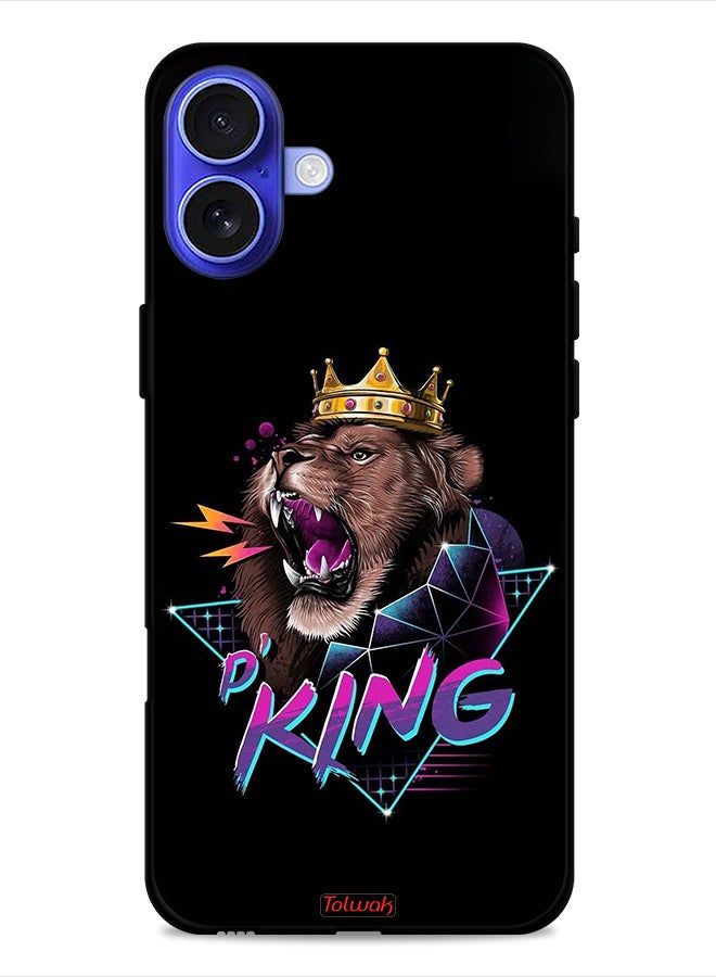 Tolwak Apple iPhone 16 Protective Case Cover Lion King Art - Image 1