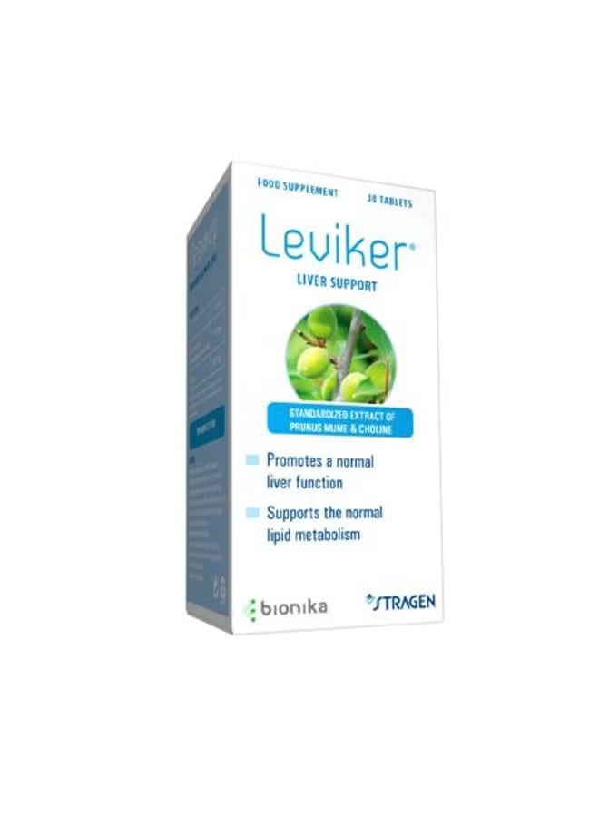 Leviker – 30 Tablets – Herbal Liver Support Supplement with Standardized Extract of Prunus Mume & CholineLeviker – 30 Tablets – Herbal Liver Support Supplement with Standardized Extract of Prunus Mume & Choline