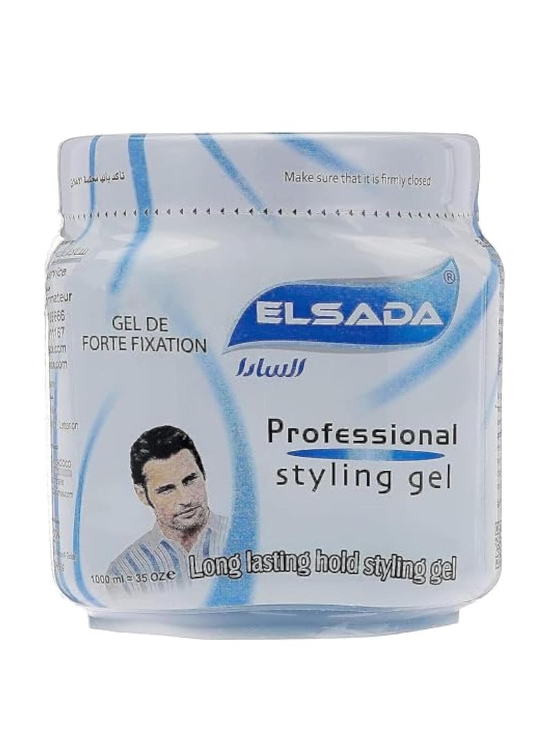 Elsada Professional Long Lasting Hold Styling Gel - 1000ml  - Image 2