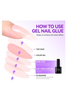 Gelike EC Gel Nail Glue UV - 6 in 1 Gel Glue for Nail Tips Need UV Light,Strong Adhesive for Press on Nails Acrylic Tips - pzsku/ZA9C21AB14F26DA77D4B8Z/45/_/1723565941/a6dba77a-a3ca-47d5-a7b9-0fec16e5150c