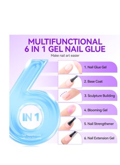 Gelike EC Gel Nail Glue UV - 6 in 1 Gel Glue for Nail Tips Need UV Light,Strong Adhesive for Press on Nails Acrylic Tips - pzsku/ZA9C21AB14F26DA77D4B8Z/45/_/1723565952/fd93a714-bef5-470d-8d53-043bb3e27a7a