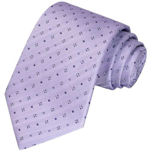 KissTies Mens Lavender Necktie Iris Purple Festive Tie + Gift Box - Image 1