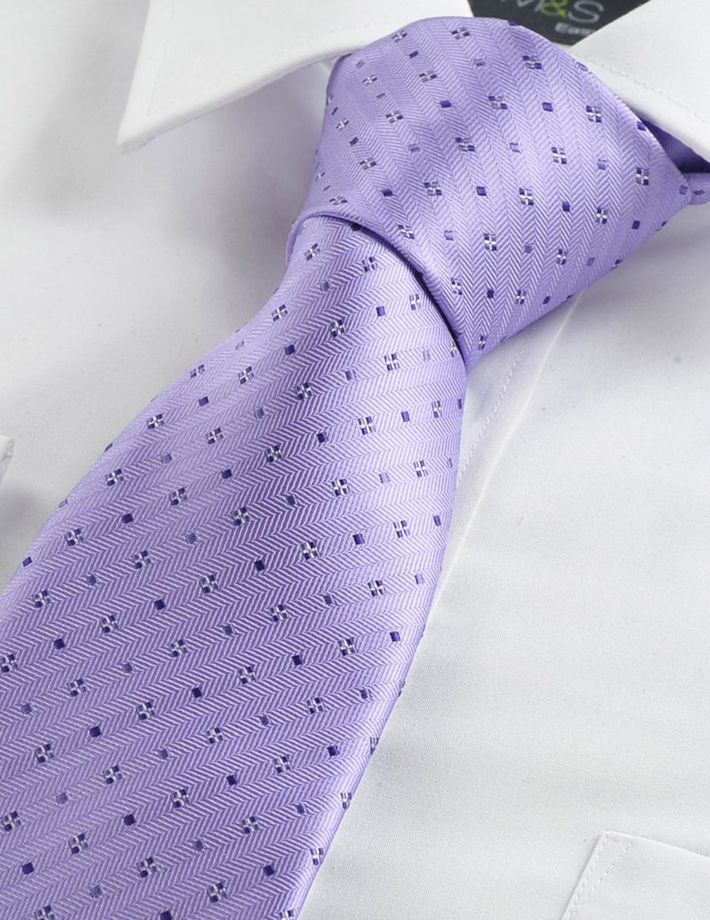KissTies Mens Lavender Necktie Iris Purple Festive Tie + Gift Box - Image 5