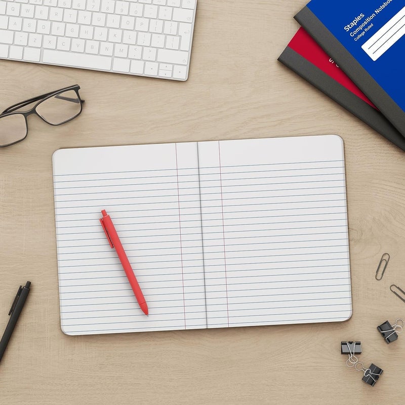 STAPLES 132671 Composition Notebook 975Inch x 75Inch College Ruled 70 Sh Black - Image 4