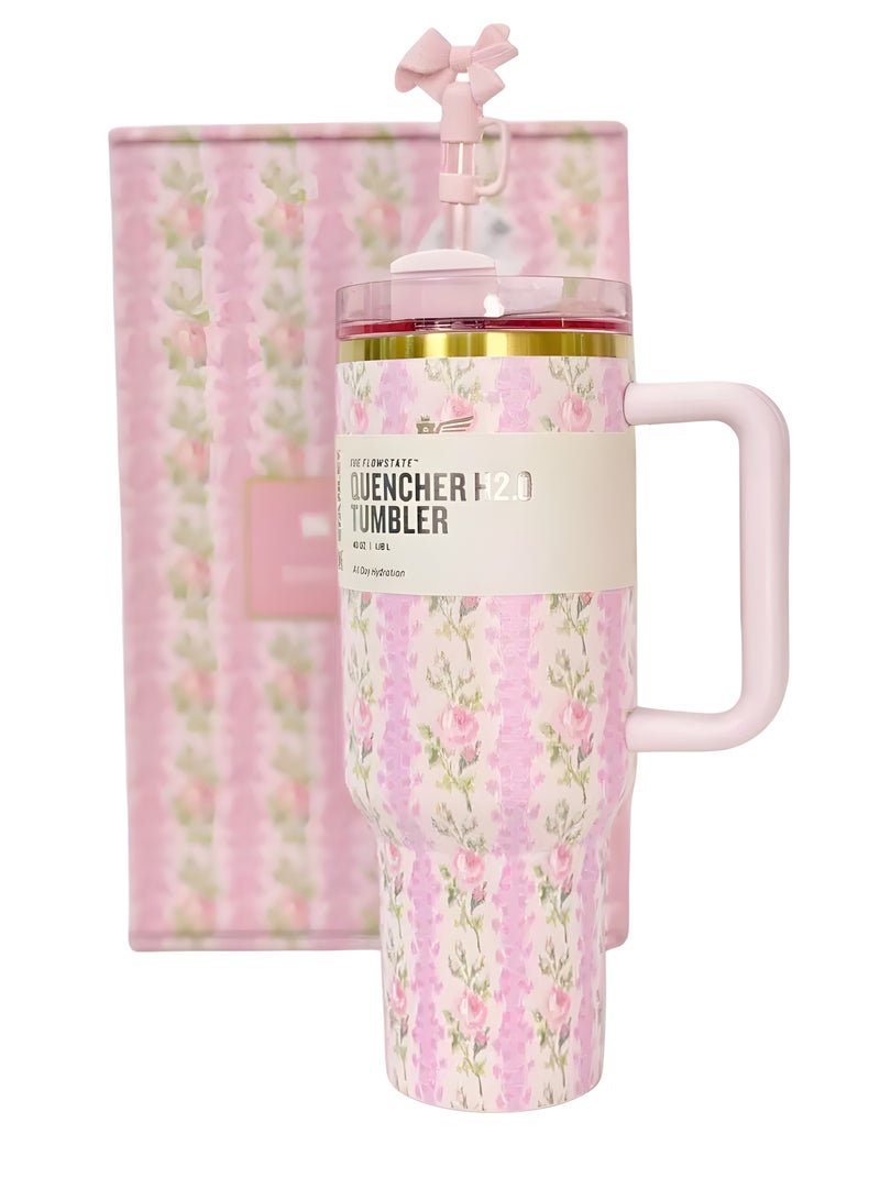 Stanley Shack Insulated Bottle, 40-ounce with Handle, Double-Walled Vacuum-Insulated Reusable Stainless Steel Bottle with Leak-Proof Lid and Straw, Gift Set - Image 1
