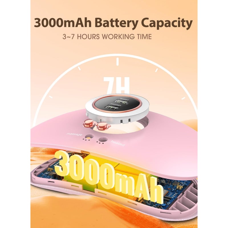 SOLARAE Portable Cordless Heating Pad, Heating Pad for Cramps Pain Relief with 5 Heat Levels and 7 Massage Modes, Menstrual Heating Back or Belly Heating Pad, Ideal Gifts for Women, Girls - Image 3