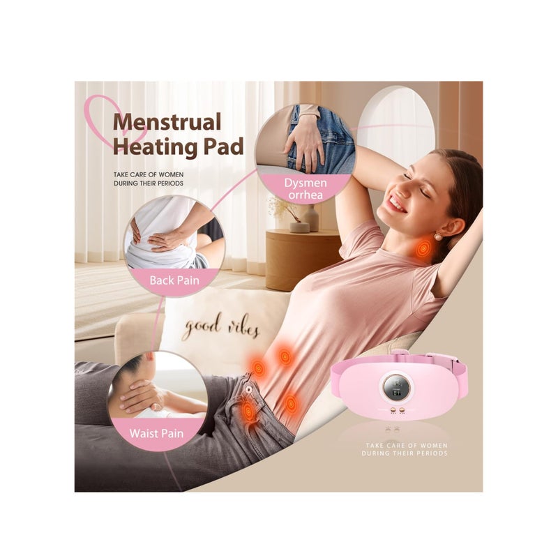 SOLARAE Portable Cordless Heating Pad, Heating Pad for Cramps Pain Relief with 5 Heat Levels and 7 Massage Modes, Menstrual Heating Back or Belly Heating Pad, Ideal Gifts for Women, Girls - Image 4