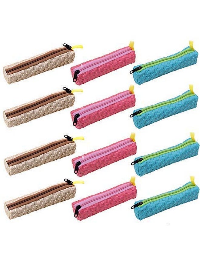 LUCID...We Build Relations LUCID...We Build Relations Leather Look Pencil Pouch Empty Zipper Multi Colors Stationary Birthday Return Gifts for Kids, Children Girls/Boys - (Pack of 20 with Complimentary Gift Wrap)  - Image 1