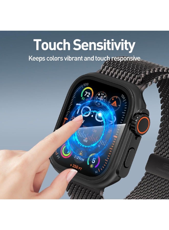 Beauenty Case for Apple Watch Series 10 46mm with Tempered Glass Screen Protector, 【Looks Like iWatch Ultra】 Unique Design Hard PC Waterproof Case Cover for iWatch Series 10 (2024) 46mm, Black - Image 4