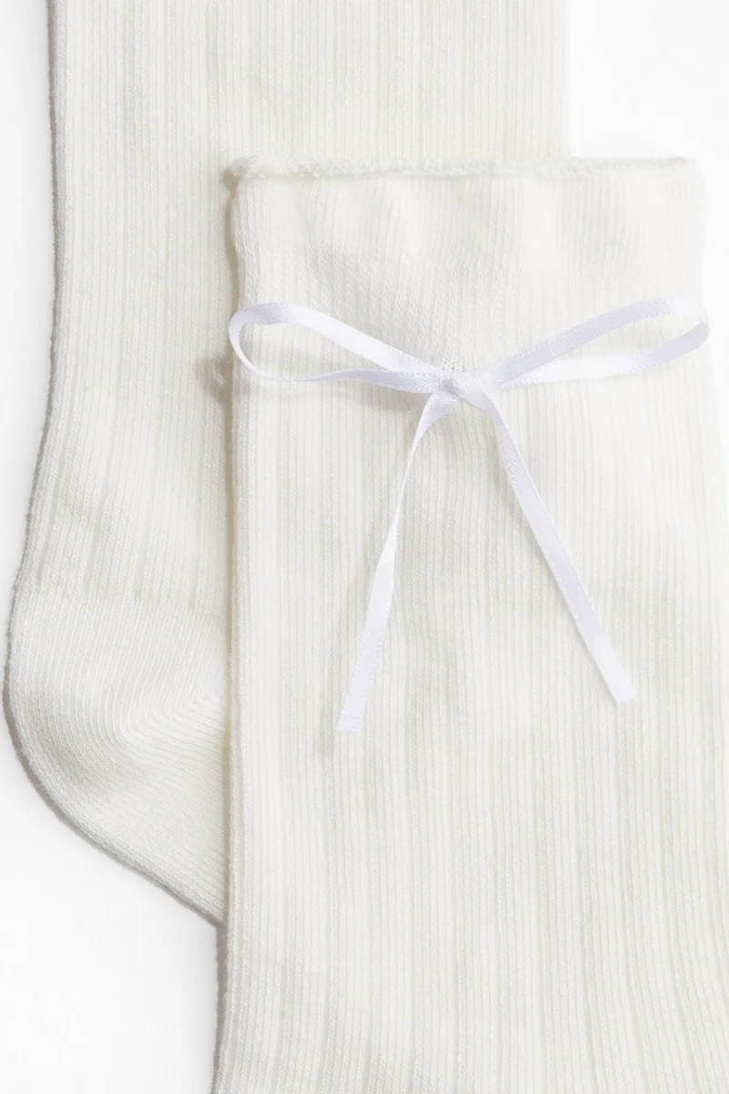 H&M Bow-detail socks