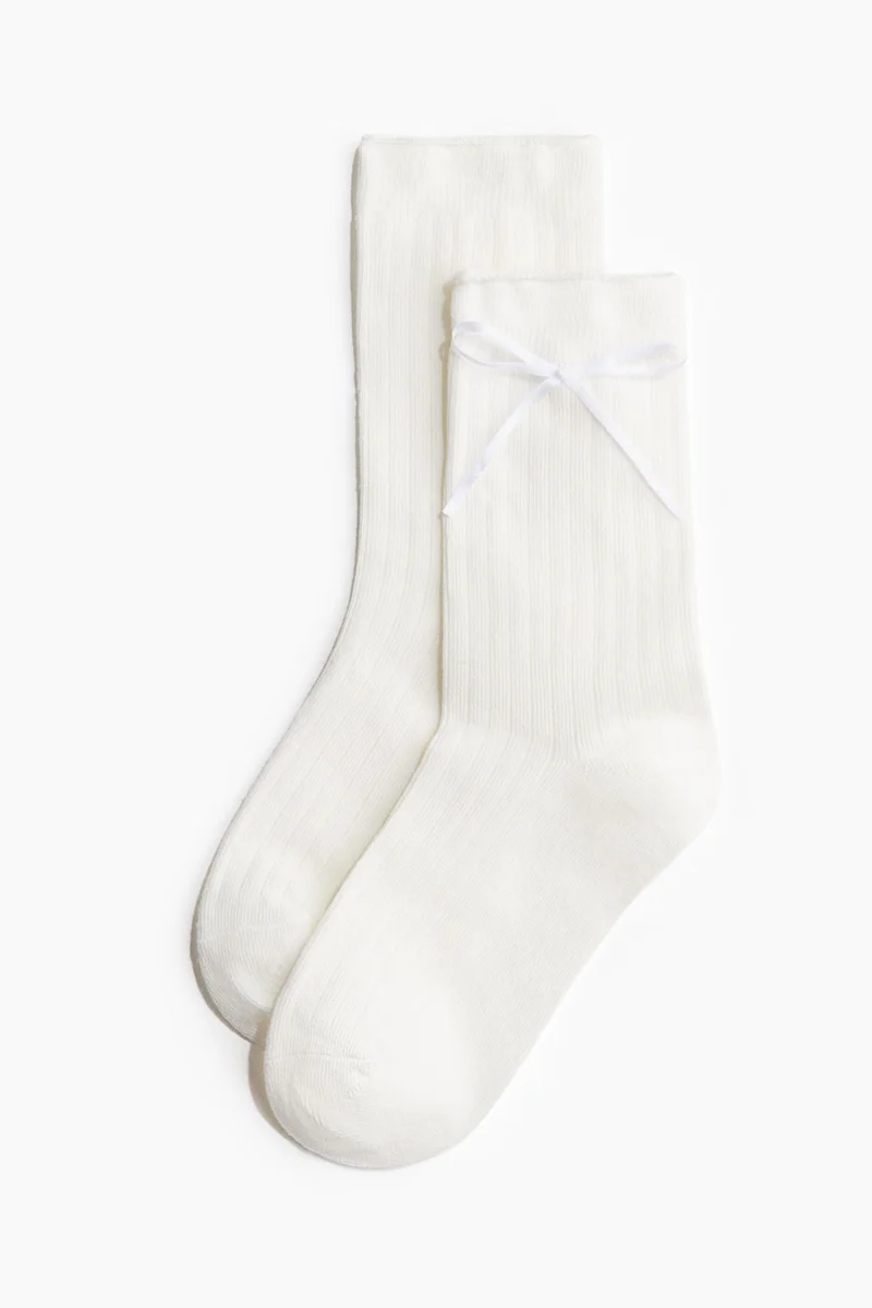 H&M Bow-detail socks