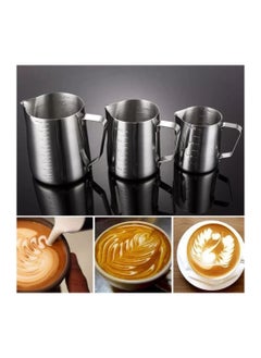 Generic Silver color stainless steel milk frother jug 900ml  - Image 5