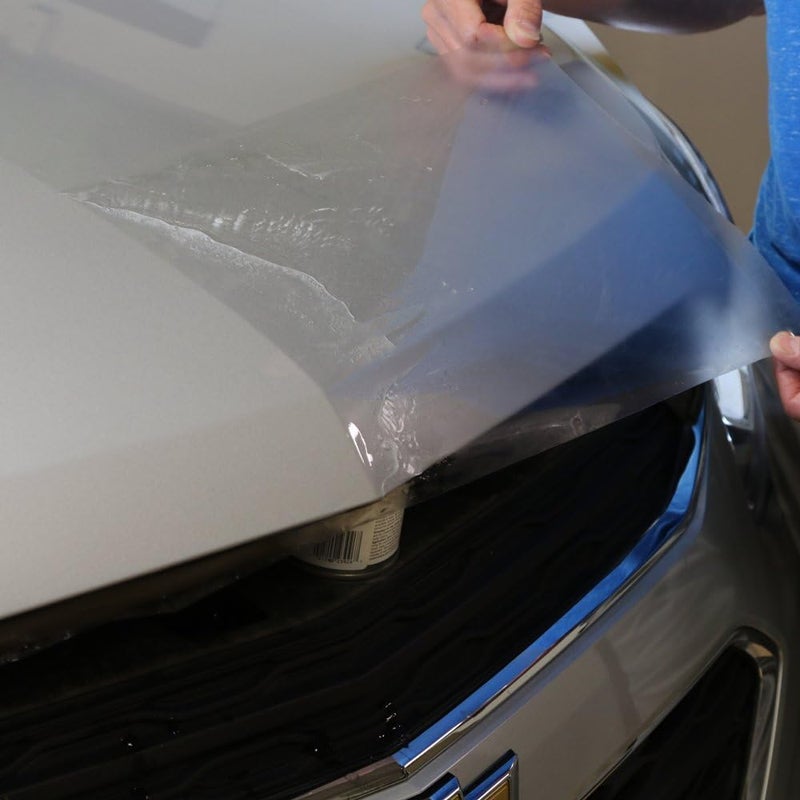 Install Proz Self Healing Universal Clear Paint Protection Bra Hood and Fender Kit (12" x 84") - Image 5