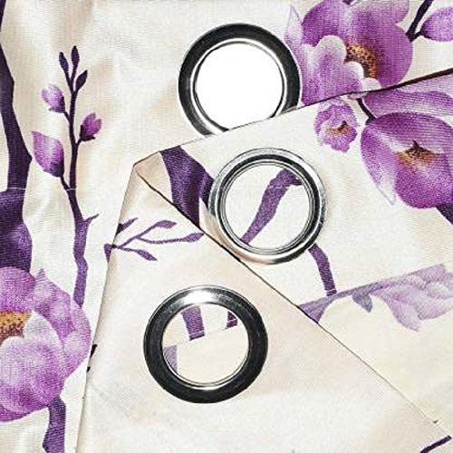 RadheyRadhey Dcor Eyelet Modern Floral Printed Polyester Curtains Set of 1 pcs  - Image 3