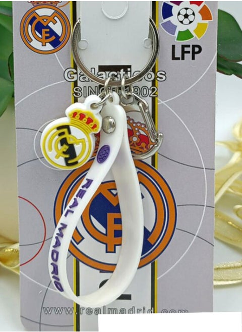 PVC key chain Small Standard C Buckle Rope Ball Standard fan key chain Real Madrid