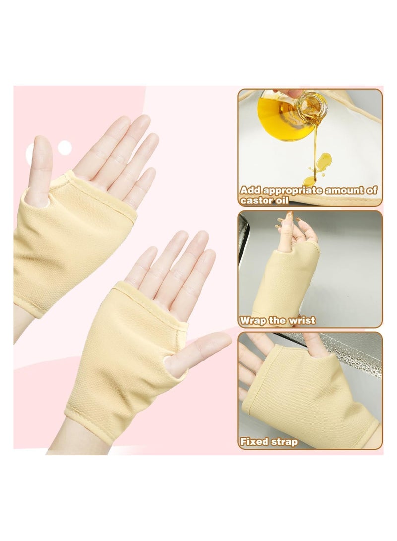 general Wrist Castor Oil Packs, 2 Piece Organic Castor Oil Packs, Reusable Castor Oil Packs with Hook and Loop, Castor Oil Pads Compression Pads Castor Oil Patch Kit for Women Men - Image 3