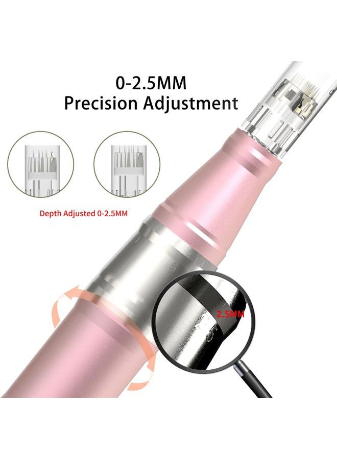 Puicmlna Microneedling Pen with 20 Pcs Pin & Nano Cartridges Size 0.1mm, 5 x 42-pin, 5 x 36-pin,5 x 12-pin,5 x Nano series mixed-Puicmlna Replacement Cartridges Disposable Needles - Image 3