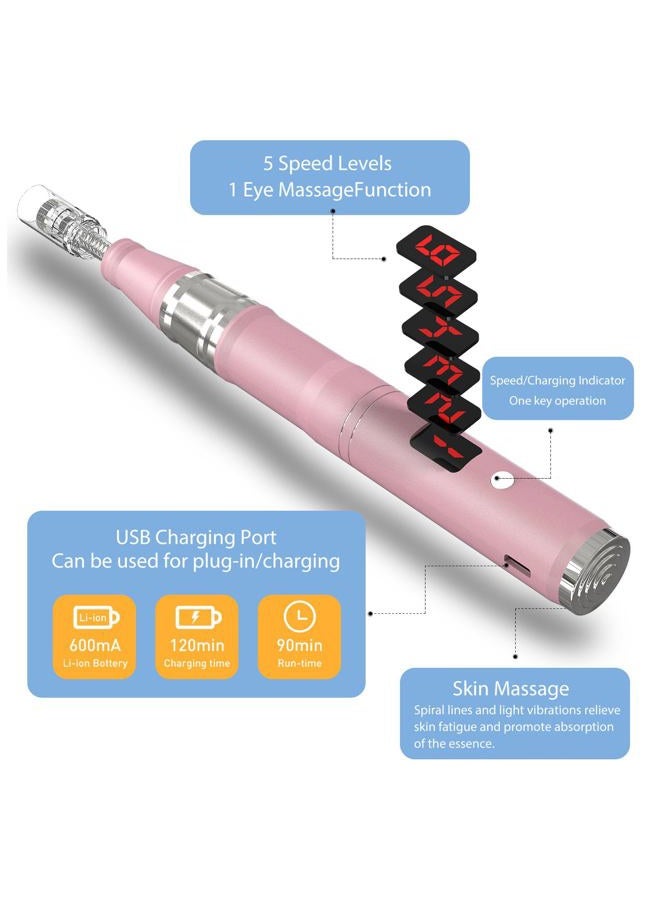 Puicmlna Microneedling Pen with 20 Pcs Pin & Nano Cartridges Size 0.1mm, 5 x 42-pin, 5 x 36-pin,5 x 12-pin,5 x Nano series mixed-Puicmlna Replacement Cartridges Disposable Needles - Image 2