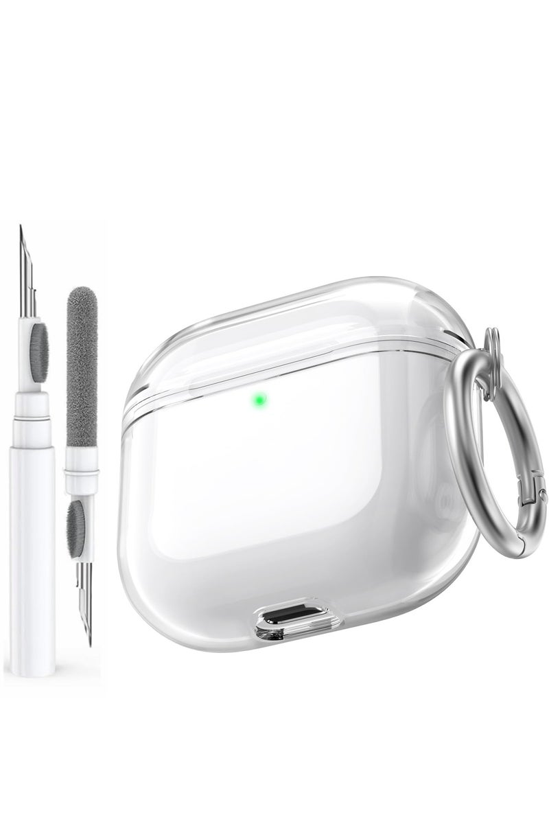 SZOXST for AirPods 3 Case Cover 2021 Soft TPU Clear Transparent Case for AirPods 3rd Generation Case for Women Men, AirPod 3 case with Cleaner Kit and Keychain - Image 1