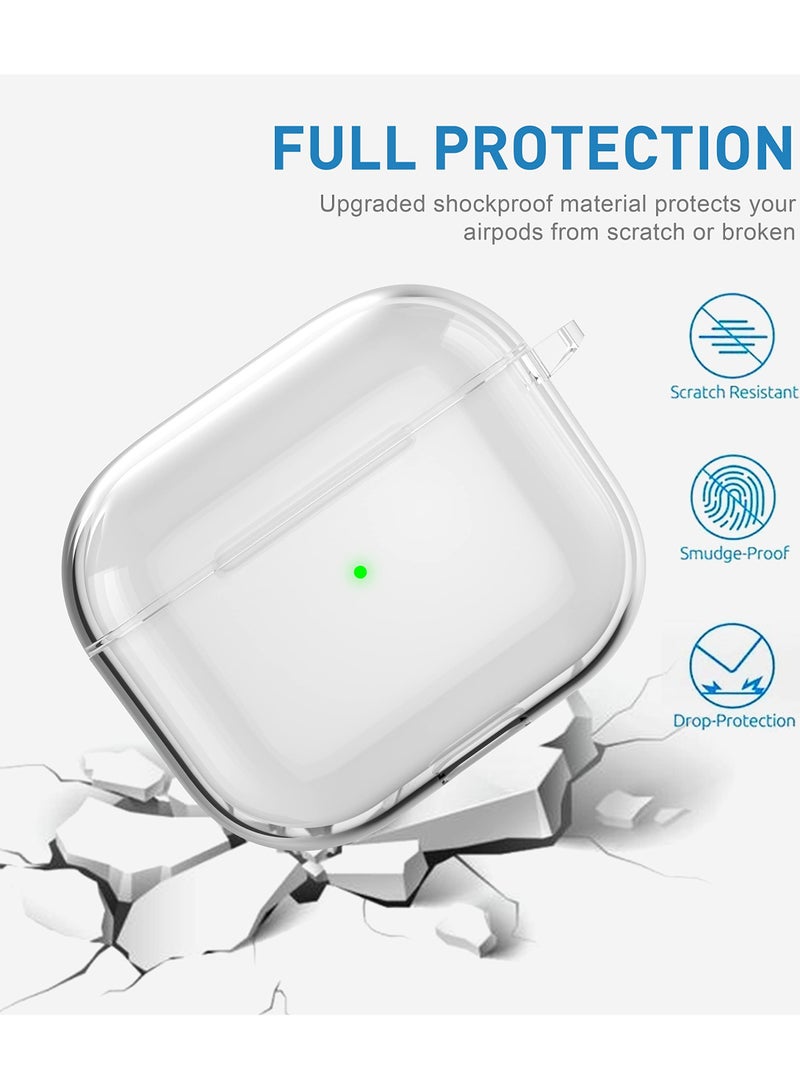 SZOXST for AirPods 3 Case Cover 2021 Soft TPU Clear Transparent Case for AirPods 3rd Generation Case for Women Men, AirPod 3 case with Cleaner Kit and Keychain - Image 2